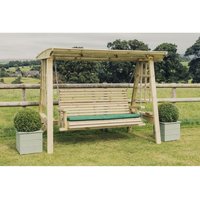 Churnet Valley Garden Furniture Ltd Antoinette 3 Swing Seat - Min. Assembly Required - Set of Cushions Inc in Brown