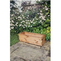 Churnet Valley Garden Furniture Ltd Multi Pack of 2 - Valley Trough Large - Timber Garden Planter in Brown | Size: 2 Pack