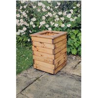 Churnet Valley Garden Furniture Ltd Multi Pack of 3 - Valley Tall Square Planter - Fully Assembled in Brown | Size: 3 Pack