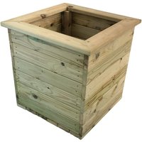 Churnet Valley Garden Furniture Ltd Multi Pack of 2, Deluxe Square Planter - L47 x W47cm - Fully Assembled in Brown | Size: 2 Pack