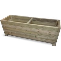 Churnet Valley Garden Furniture Ltd Multi Pack of 3, Super Heavy Duty Veg Trough - W150cm, Fully Assembled in Brown | Size: 3 Pack