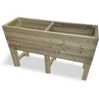 Churnet Valley Garden Furniture Ltd Multi Pack of 3, Super Heavy Duty Veg Trough - W120cm, Fully Assembled in Brown | Size: 3 Pack