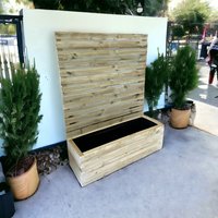 Buttercup Farm Norfolk Planter & Trellis (Pack of 2) - Wood - L120 x W40 x H150 cm in Brown