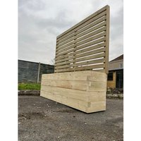 Buttercup Farm Suffolk Planter & Trellis (Pack of 4) - Wood - L240 x W40 x H150 cm in Brown
