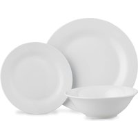 Glim & Glam Dinner Set 12 Piece Porcelain Dinnerware in White