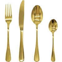 Glim & Glam Cutlery Sets Gold Stainless Steel Spoon Fork 32 Piece Set