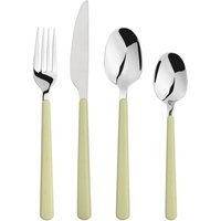 Glim & Glam Cutlery Sets Stainless Steel Olive Green ABS Handle 24PC Set