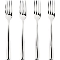 Glim & Glam Cutlery 18/8 Stainless Steel Dinner Fork 4pc Set Simplicity in Silver