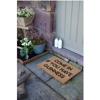 Artsy Mats Come in if You Have Guinness Doormat in Black | Size: 40 cm x 60 cm