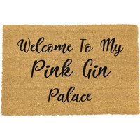 Artsy Mats Welcome To My Pink Palace Doormat in Black | Size: 40 cm x 60 cm