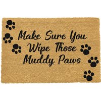 Artsy Mats Country Home Wipe Your Paws Extra Large Doormat in Black | Size: 60 cm x 90 cm