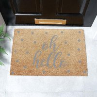 Artsy Mats Grey Oh Hello Doormat - Regular | Size: 40 cm x 60 cm