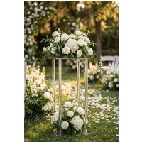 Living and Home Acrylic Wedding Center Flower Rack in Clear