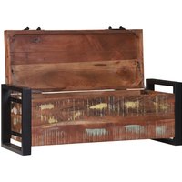 Berkfield Home Storage Chests 80x30x30cm Solid Reclaimed Wood & Metal in Brown | Size: 80 x 30 x 30 cm