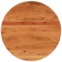 Berkfield Home Table Top √ò70x3.8 cm Round Solid Wood Acacia in Brown | Size: 70x3.8 cm