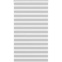 Berkfield Home Zebra Blind Light Grey 125x230 cm Fabric Width 120.9 cm Polyester