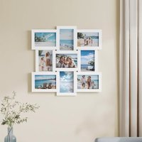SONGMICS Wall Photo Collage Display 9 Picture Frame Gallery Set Décor in White