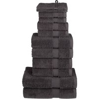 Berkfield Home 12 Piece Premium Towel Set SOLUND Anthracite 600 gsm in Black