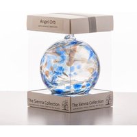 Sienna Glass 10cm Angel Orb Archangel Michael Sugalite in Blue