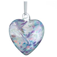 Sienna Glass 12cm Friendship Heart Pearl in Purple