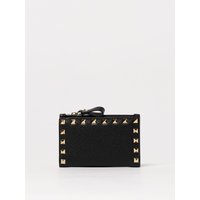 Valentino Garavani Women's Rockstud Zip Around Wallet Wo - Black Wallets