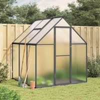 Berkfield Home Greenhouse with Base Frame Anthracite 169x169x195 cm Aluminium | Size: 169 x 169 x 195 cm