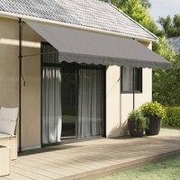 Berkfield Home Retractable Awning Anthracite 350x150 cm Fabric & Steel in Black