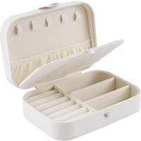 Harfi Women's Multi Functional White Jewellery Organiser Box in Gold