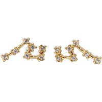 Harfi Women's Virgo Star Sign Constellation Astrology Tiny Earrings in Gold