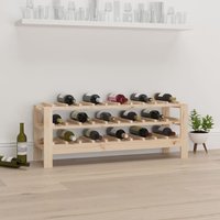 Berkfield Home Wine Rack 109.5x30x42 cm Solid Wood Pine in Brown