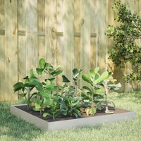 Berkfield Home Garden Raised Bed 100x100x18.5 cm Stainless Steel in Silver