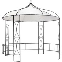 Berkfield Home Gazebo 300x290 cm White Round
