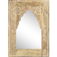 Berkfield Home Hand Painted Mirror 40x55 cm Solid Mango Wood in Brown