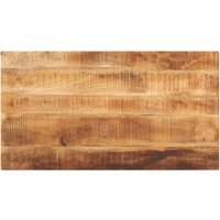 Berkfield Home Table Top 120x60x2.5 cm Rectangular Solid Wood Rough Mango in Brown