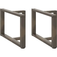 Berkfield Home Coffee Table Legs T-Shaped 2 pcs Natural Steel 70x25x(42-43) cm Steel in Black