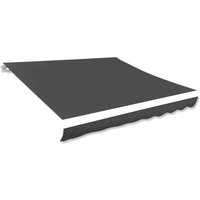 Berkfield Home Awning Top Sunshade Canvas Anthracite 350x250 cm in Black
