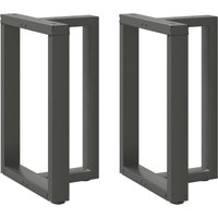 Berkfield Home Dining Table Legs T-Shaped 2 pcs Anthracite 60x35x(72-73) cm Steel in Black