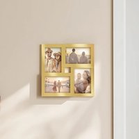 SONGMICS Multi Picture Wall Frame Set 4 Photo Display Gallery Collage in Gold