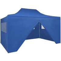 Berkfield Home Foldable Tent Pop-Up with 4 Side Walls 3x4.5 m Blue