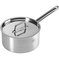 Kuhn Rikon Montreux Swiss Made Brushed Stainless Steel Induction Safe Saucepan, 18cm/2L in Silver