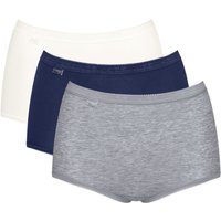 Sloggi Women's Basic+ Maxi 3 Pack Briefs in Grey | Size: 20