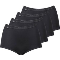 Sloggi Women's Basic+ Maxi Briefs 4 Pack in Black | Size: 30