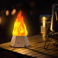 Leaper Pack of 1 LED Outdoor Camping & Garden Decorative Flame Effect Light in Gold