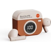 Obasyhig Ultra-long Battery Life Semi-in-ear Noise-cancelling Bluetooth Headset in Brown