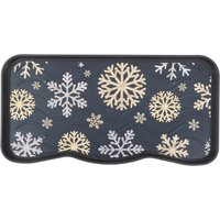 Nicoman Heavy Duty Rubber Boot Tray 75 x 40cm - Snow Flake in Dark Grey | Size: 38 cm x 75 cm