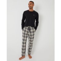 threadbare Men's Long Lounge Set in Black | Size: 2XL