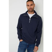 Quarter Zip Funnel Neck Sweatshirt