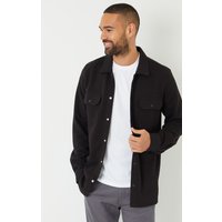 Cotton Blend Popper Fastening Pique Shacket