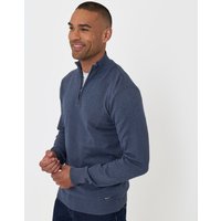 Funnel Neck Quarter Zip Knitted Jumper