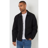 Brushed Collared Lightweight Utility Jacket